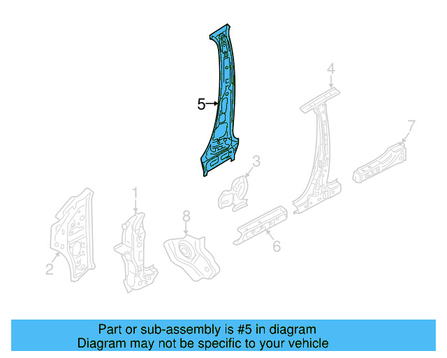 Pillar Reinforced 561-809-443-A - View 8