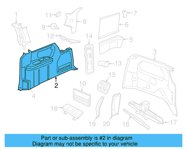 Quarter Pillar Trim 7B0-867-406-K-XT1