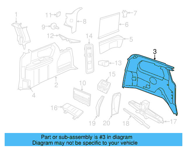 Quarter Pillar Trim 7B0-867-405-D-XT1
