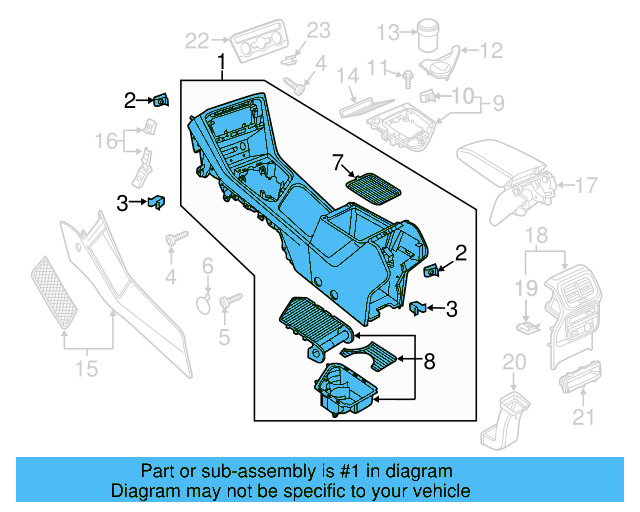 Front Console 5NN-863-241-H-RM5 - View 2