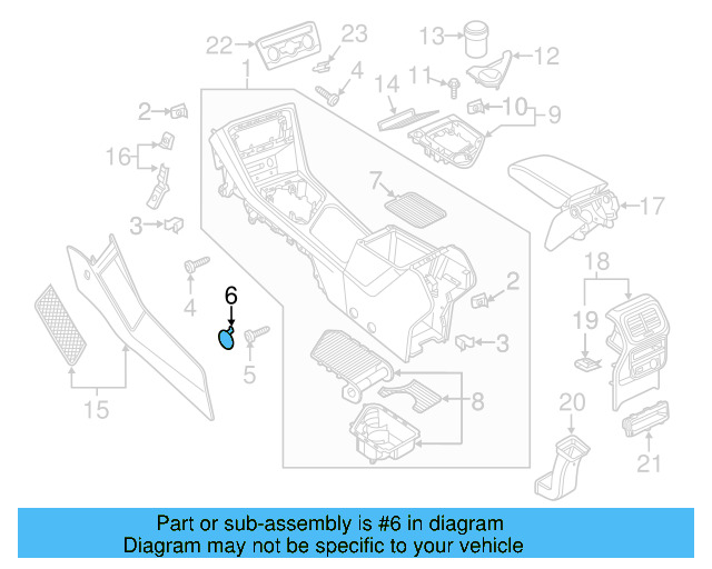 Front Console Cap 5NN-863-359-82V - View 6