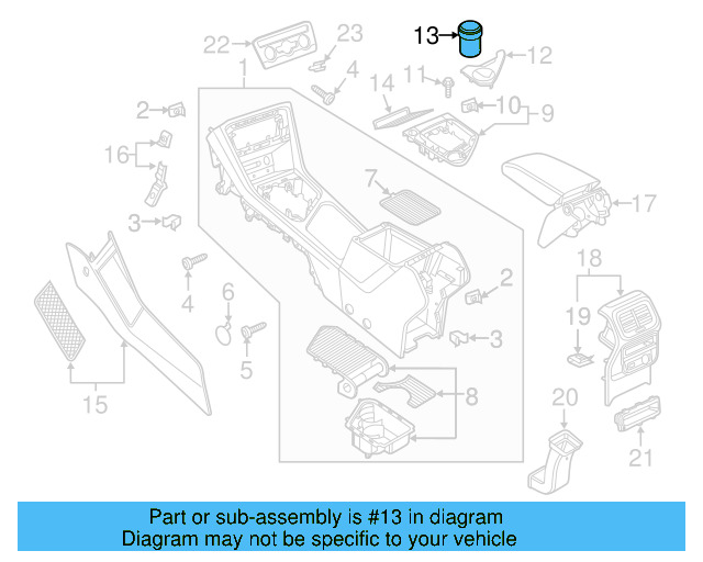 Ashtray Assembly 561-857-961-82V - View 8
