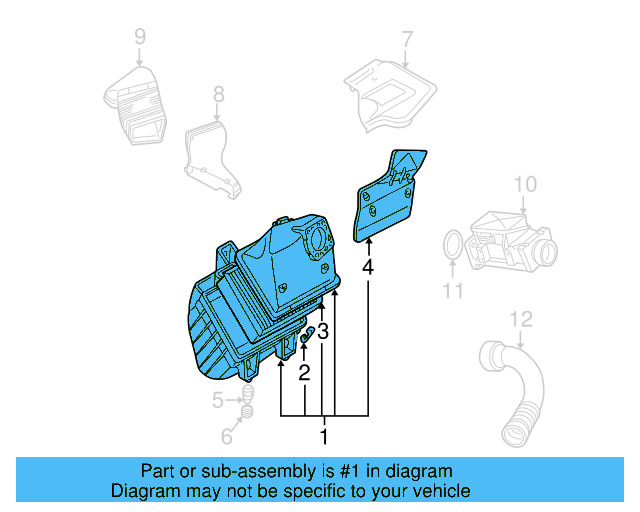 Air Cleaner Assembly 058-133-837-AJ - View 3
