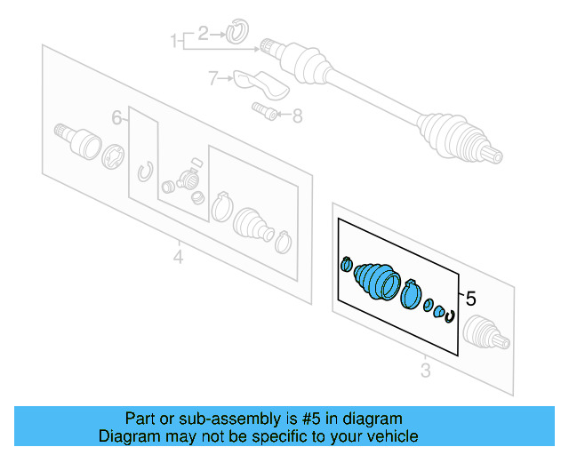 Inner Joint Assembly 5C0-498-103 - View 7