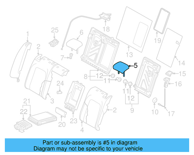 Headrest, Outer 3C8-885-901-AC-ZIO - View 3