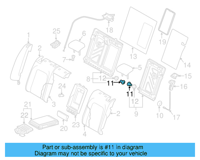 Seat Back Frame Bushing N-912-087-01 - View 9
