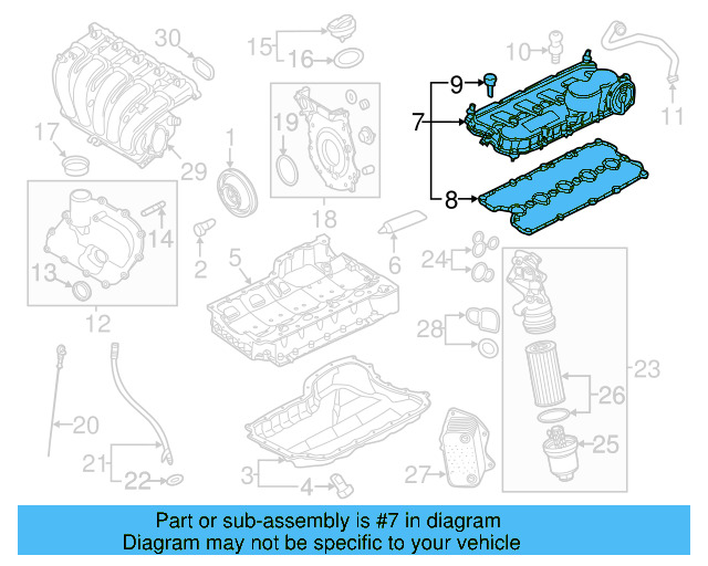 Engine Valve Cover 07K-103-469-L