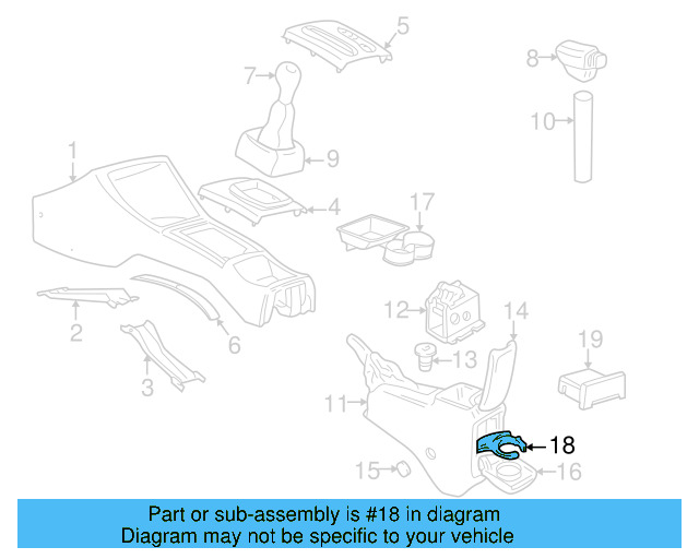 Cup Holder 1HM-862-533-D-B41 - View 3