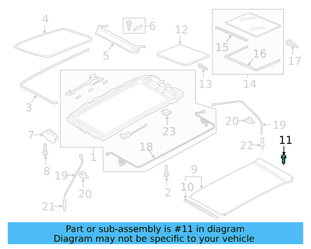 Headlamp Assembly Lower Bolt N-911-664-01 - View 11