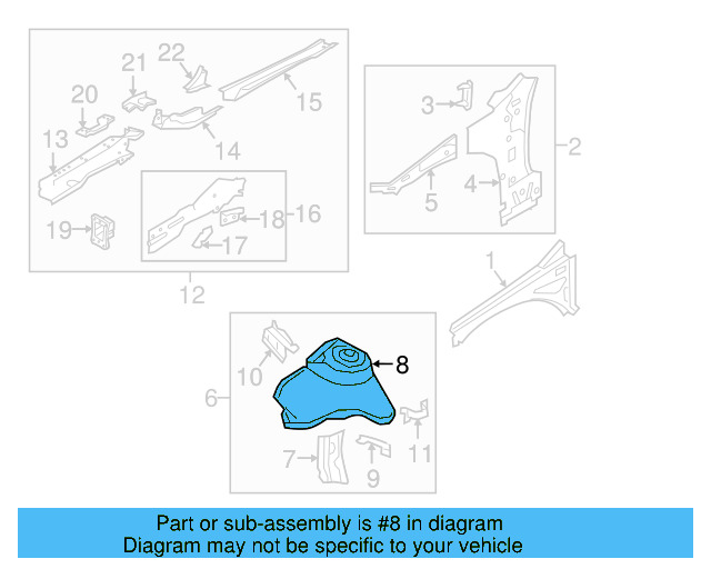 Strut Tower 5Q0-809-122 - View 6