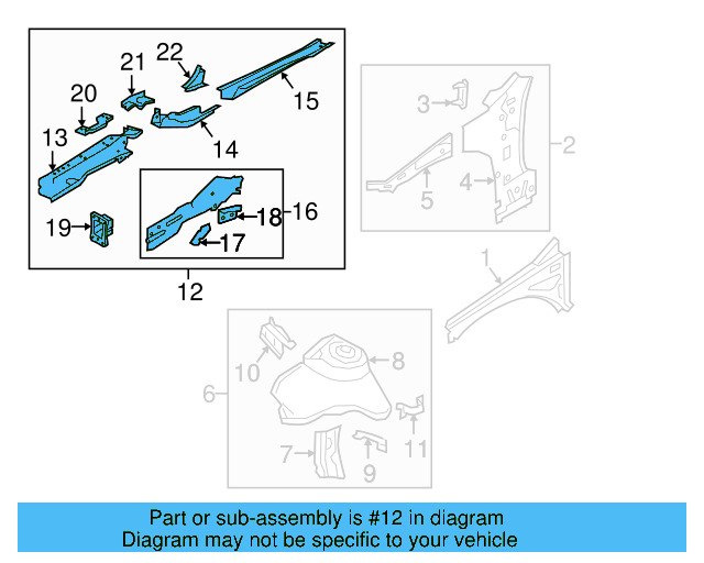 Side Member Assembly 5Q0-803-092-P - View 4
