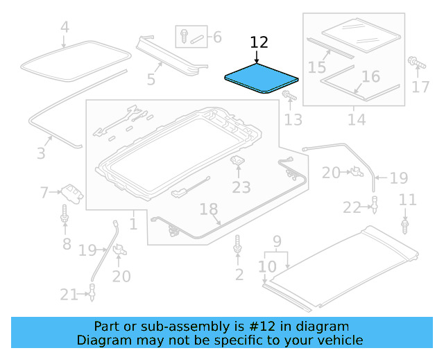 Front Glass 3CN-877-055-A-9B9 - View 6