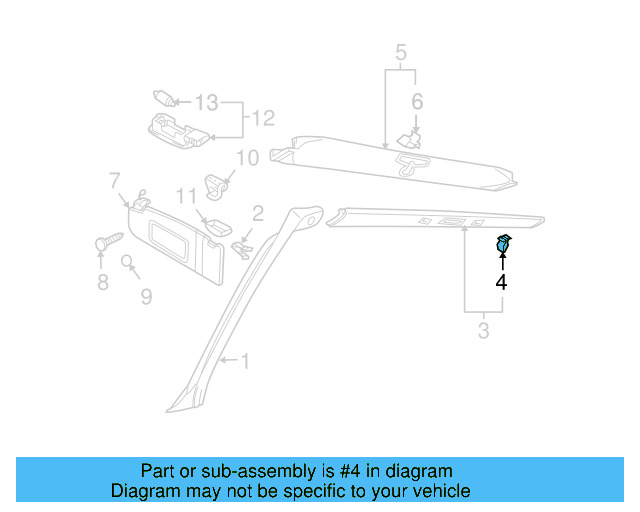 Kick Panel Trim Retainer 1Y0-867-276 - View 36