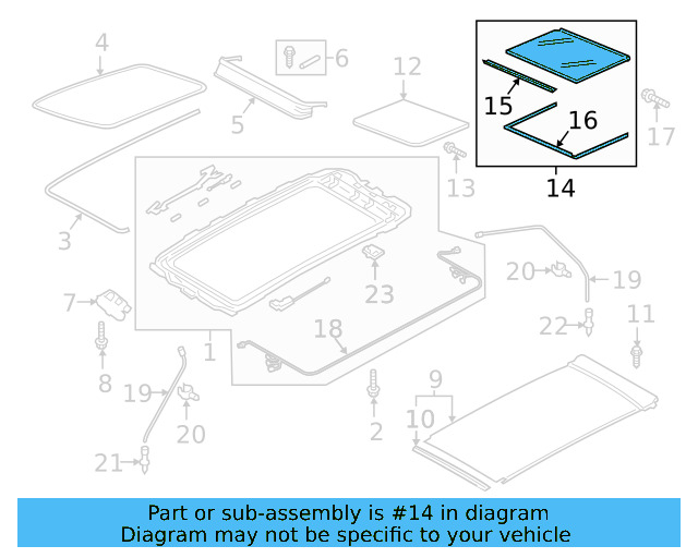 Rear Glass 3CN-877-056-B-9B9 - View 5