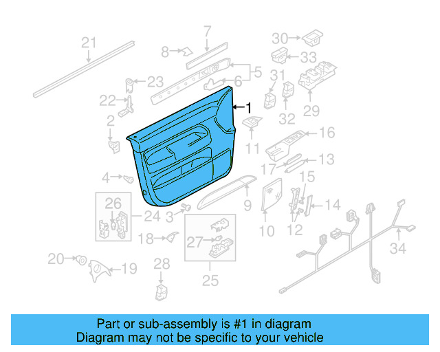 Door Trim Panel 7L6867012ETWWW - View 3