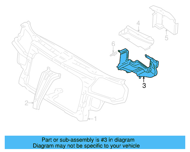 Radiator Support Air Duct 1J0-805-962-C-B41 - View 6