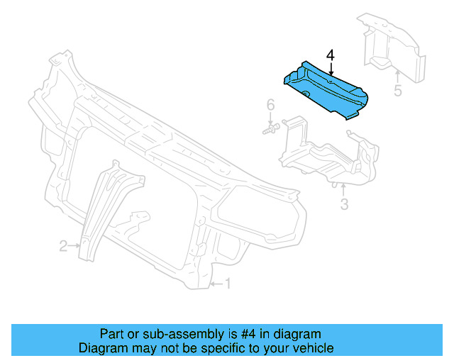 Radiator Support Air Deflector 1J0-805-971-B41 - View 7