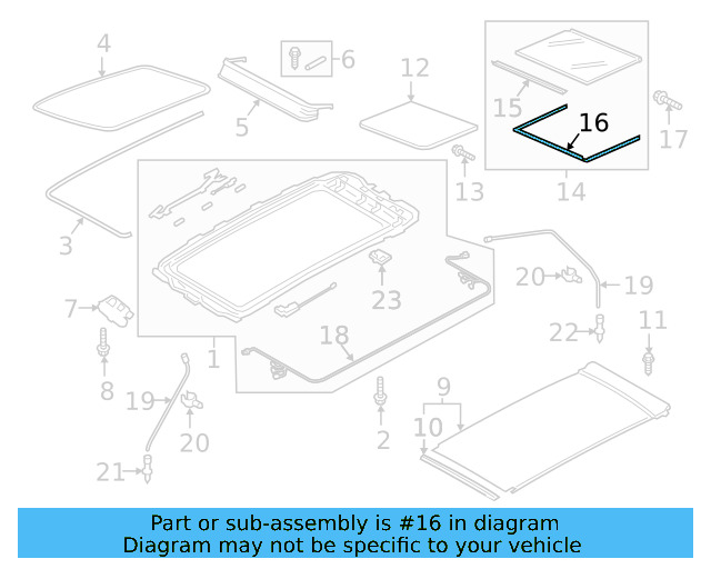 Rear Glass Rear Seal 5G9-877-297 - View 3