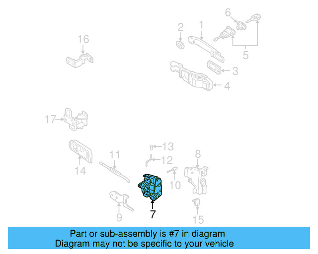 Door Lock Actuator Motor 3B1-837-015-AS - View 10