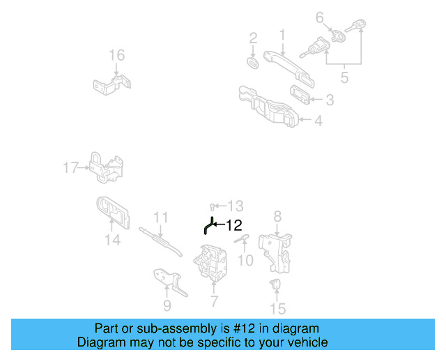 Lock Rod 3B0-837-183-B - View 3