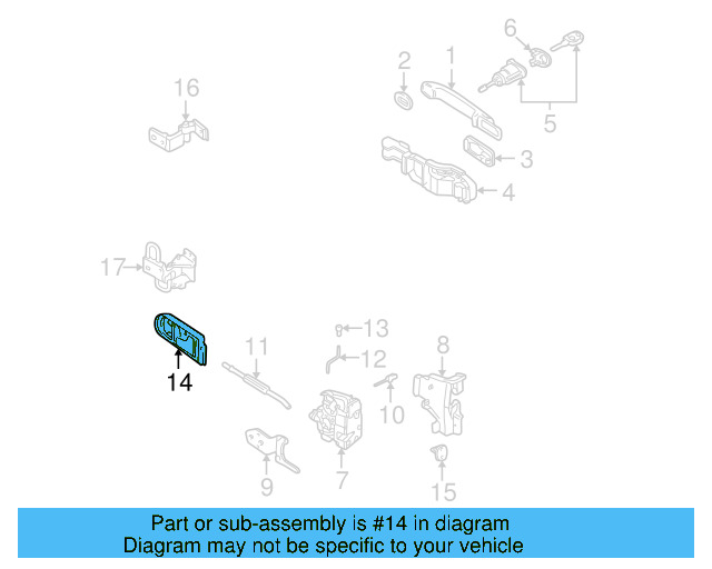 Handle, Inside 3B1-837-113-L-B41 - View 10