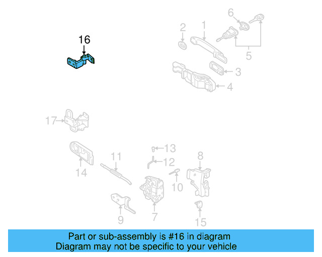 Upper Hinge 1J0-831-402-E - View 5