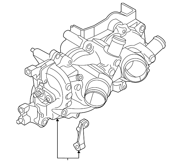 Water Pump Assembly 05E-121-111-AB - View 2