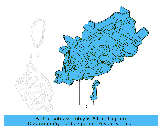 Water Pump Assembly 05E-121-111-AB - View 6