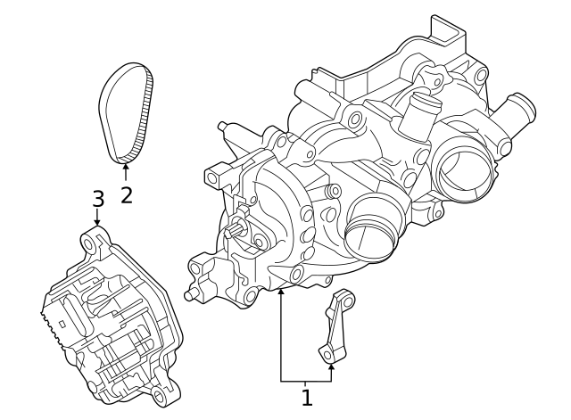 Water Pump Assembly 05E-121-111-AB - View 4