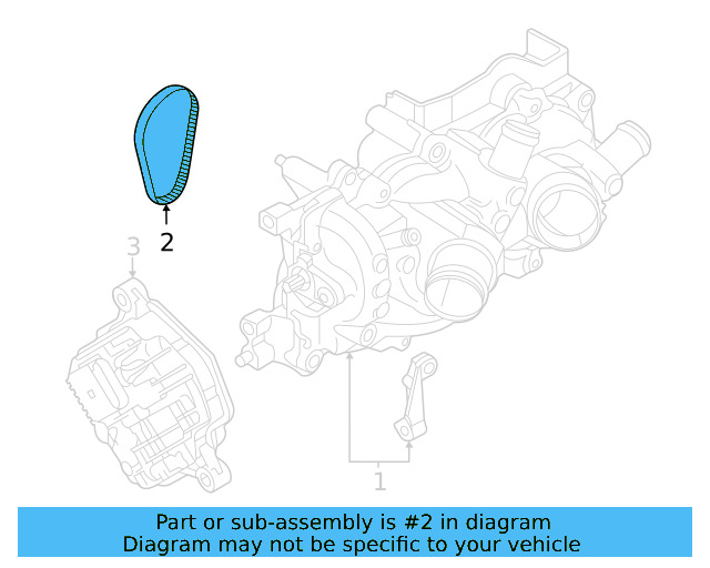 Water Pump Belt 04E-121-605-M - View 4