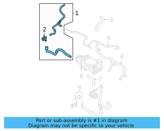 Upper Hose 5QM-122-101-AF - View 3