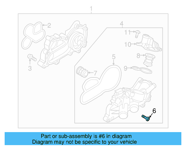 Thermostat Housing Bolt N-910-896-01 - View 4