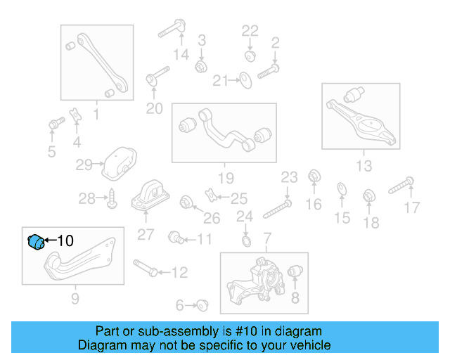 Trailing Arm Bushing 1K0-505-541-D - View 22