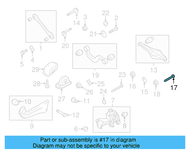Lower Control Arm Mount Bolt N-106-286-01 - View 14