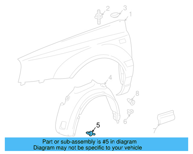 Bumper Cover Clip N-038-549-1 - View 12