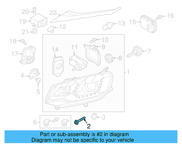Headlamp Assembly Mount Bolt N-104-422-04