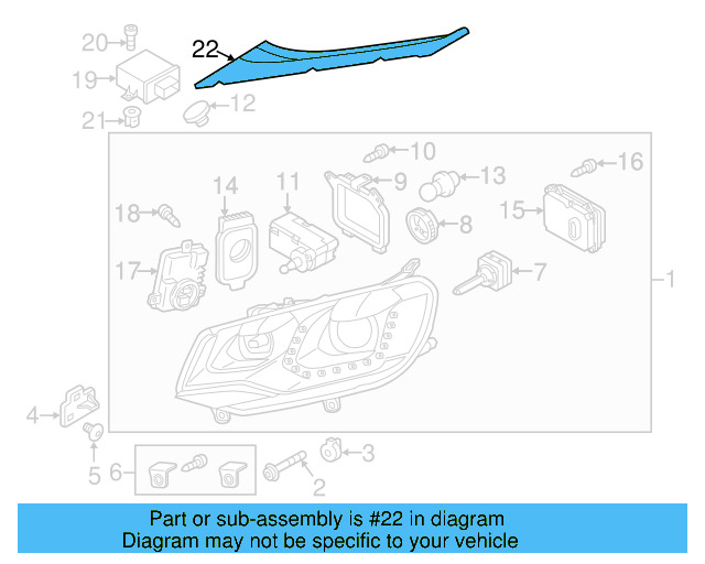 Headlamp Cover 7P6-941-778-A - View 9