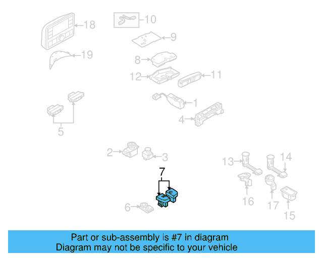 Blower Motor Switch 3D0-963-564-B-5W8 - View 3