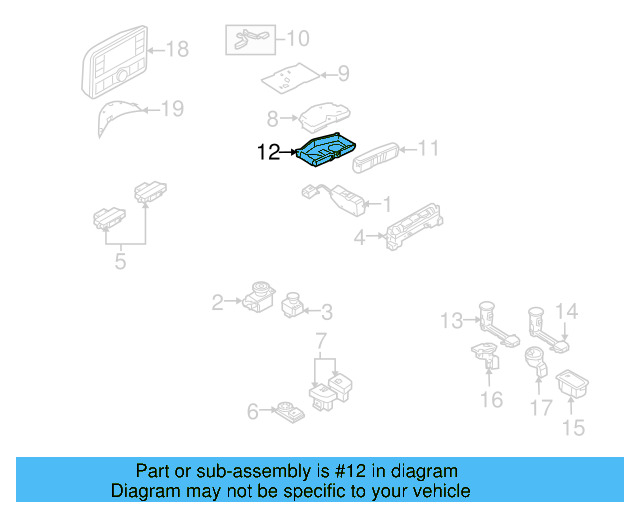 Switch Housing 3D0-857-136-A - View 3