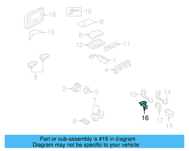 Power Outlet Housing 3D0-919-341-H - View 4