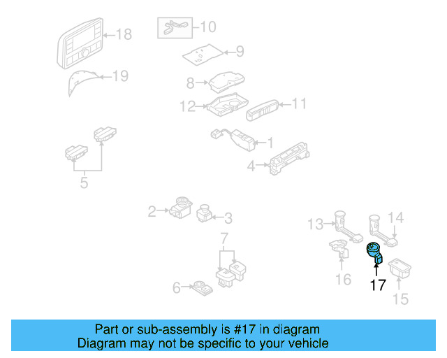 Power Outlet Housing 3D0-919-341-H - View 5