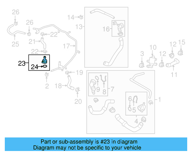 Center Hose Coupling 5Q0-122-291-BB - View 22