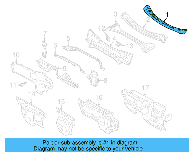 Cowl Top Panel 561-803-165 - View 5