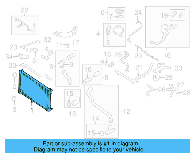 Radiator 1C0-121-253-A - View 8