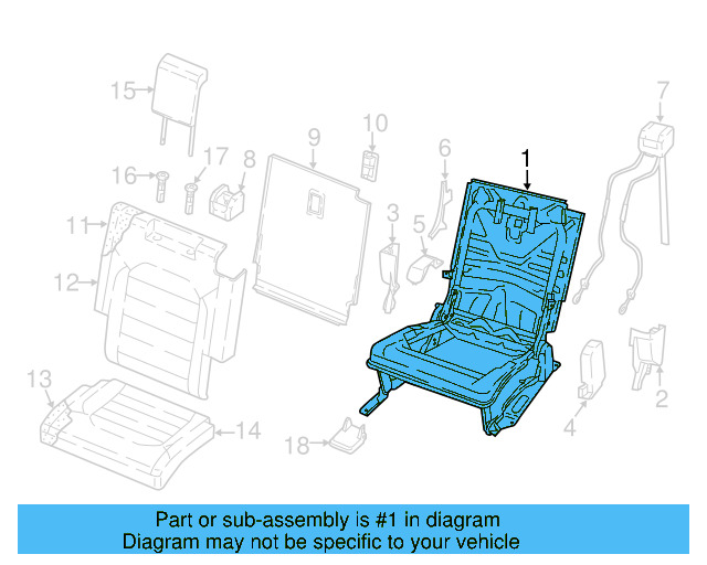 Seat Frame 3QF-888-306-A - View 3