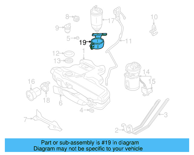 Fuel Filter Bracket 1J0-127-225-B