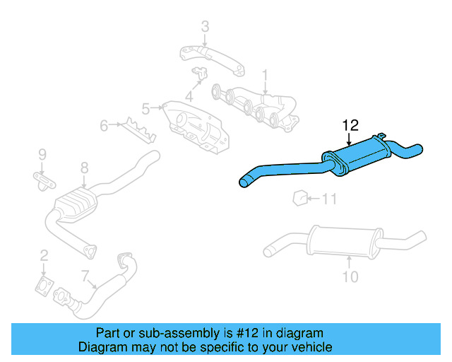 Muffler W/Tailpipe 074-253-609-AC - View 3