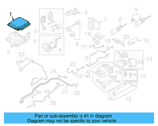 Control Module 7L0-907-553-H - View 3