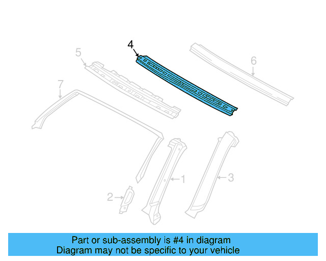 Upper Frame 5C3-817-169 - View 3