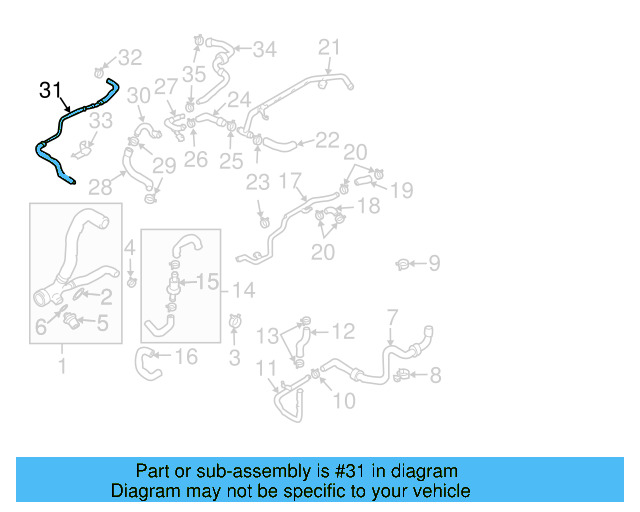 Reservoir Hose 7L6-122-447-M - View 5